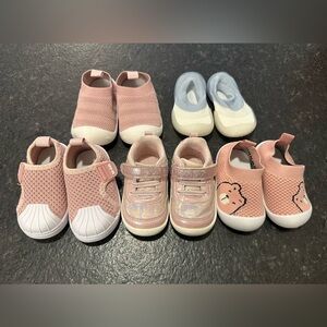 Toddler Shoe Bundle - size 4 - Stride Rite and 2 Tiny Feet - EUC